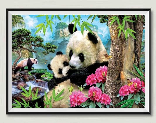 Giant Panda, 2000 Wooden Puzzles, Exquisite Pattern Jigsaw Puzzle Game