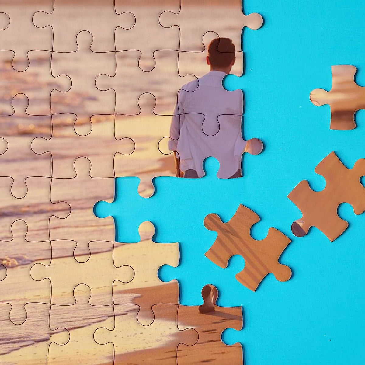 Custom Jigsaw Puzzles from Photos 300/500/1000 Pieces,Personalized Wooden Piture Puzzles for Kids Adults,Birthday Gradution Gifts.