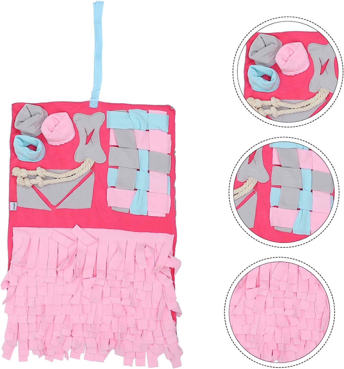 1pc Pet Sniffing Pad Puppy Squeaky Toy Cat Foraging Toy Dog Snuffle Teether Developmental Toys Doggy Toy Puppy Puzzle Toys Dog Training Cushion Snack Feeding Mat Dog Toy Pink Pet