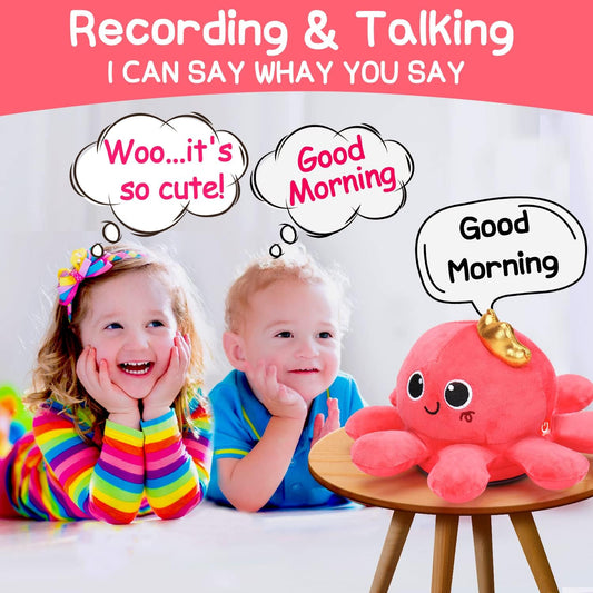 Crawling & Walking Baby Toys Musical Plush Octopus Light up Voice Control Dancing 3 4 + Year Old Boy Girl Gifts Music Educational Sensory Toddler Toys Age 3-4 Kids Learning Development Birthday Gift