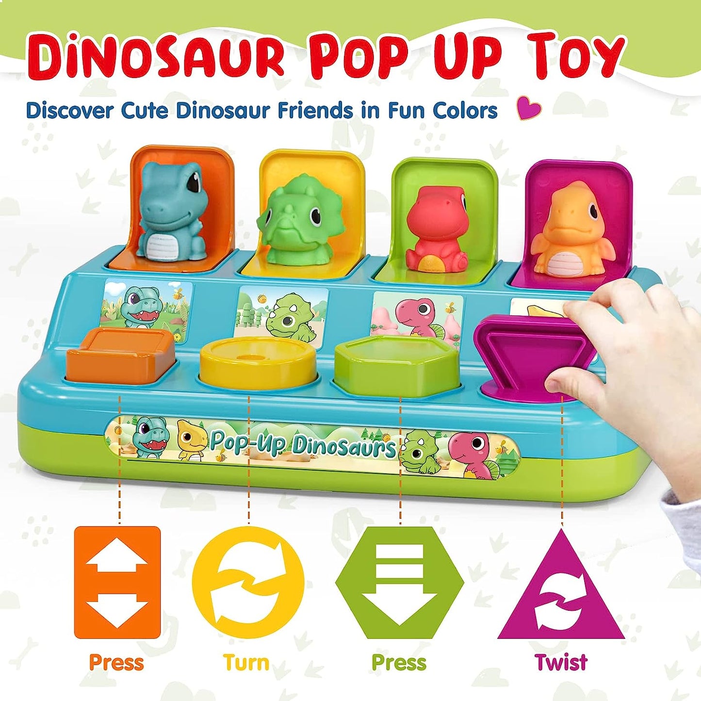 Pop Up Toy, Baby Pop Up Toys for Toddlers 1-3, Educational Baby Toys 12-18 Months, Baby Toys for 1 Year Old, Early Developmental Cause and Effect Toys for 1 Year Old