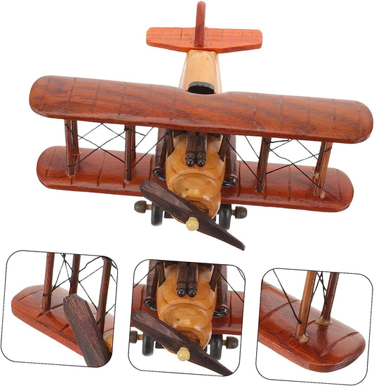 5pcs Retro Wooden Plane Puzzle Toys Decor for Office Retro Decor Wooden Puzzle 3D Toy Birthday Gifts for Boys Office Desktop Decoration Airplane Wood Crafts Wood Crafts for Desktop