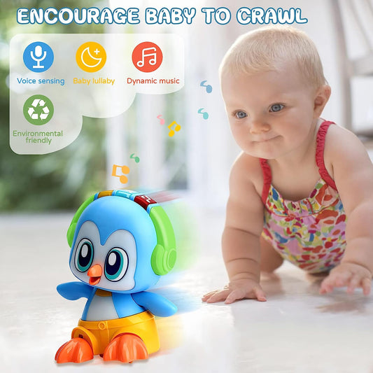 Baby Toys 6 to 12 Months, Musical Toddler Toys for 12 to 18 Months Boys Girls Early Educational Crawling Baby Toys with Light & Music Toys for Infant Toddler Boys Girls 8 9 10 11 Months