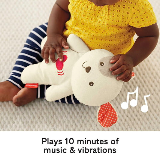 Portable Sound Machine Calming Vibrations Cuddle Soother Plush Dog Infant Toy With Music For Newborns [Amazon Exclusive]