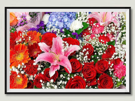 Rose Flower, 1000 Piece Wooden Puzzle, Educational Game, Wooden Toy