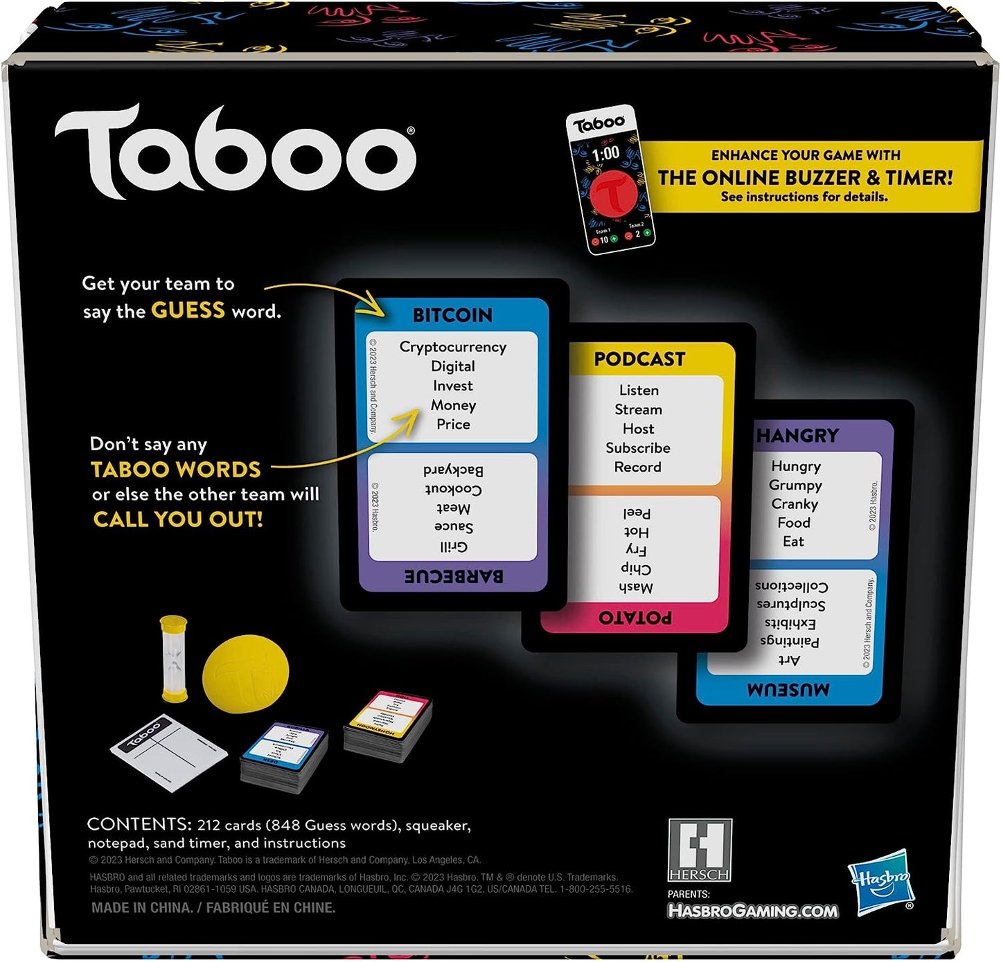 Taboo Classic Game, Party Word Guessing Game for Adults and Teens, Board Game for 4+ Players Ages 13 and Up