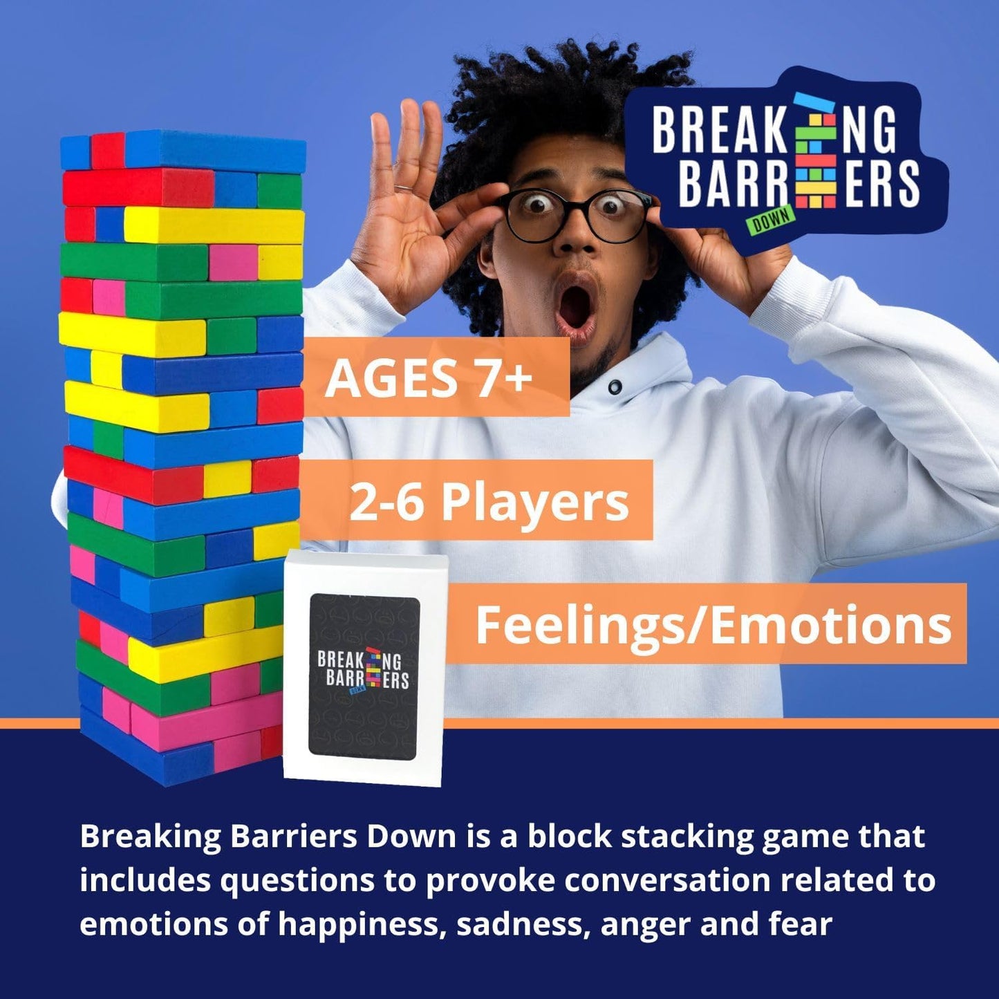 Breaking Barriers Down - Social Skills Games and Therapy Games, A Feelings Game for Kids That Develops Emotion Regulation and Explores Anger, Sadness, Fear and Joy