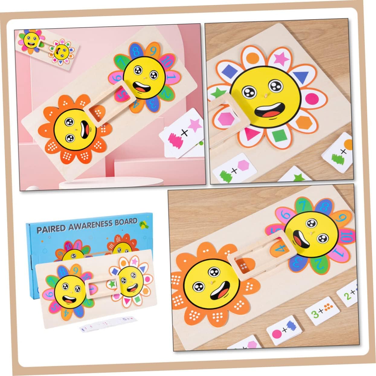 Avalanche Game Wooden Puzzles 1 Set Flower Matching Puzzle Tangram Puzzle Educational Board Toy Puzzles for Kids Child Game Set Wood Three-Dimensional Wooden Toys Wooden Puzzle