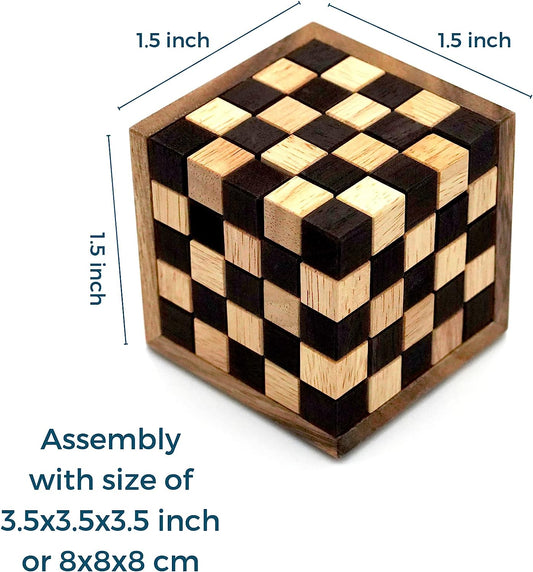 Pentominoes 3D Puzzles for Adults Mind Brain Teaser Puzzles for Adults 25Y Shapes Pieces Teasers Game Logic Toy Coffee Table Decorations Cube Puzzle Table Top Games Family Games Wood Block