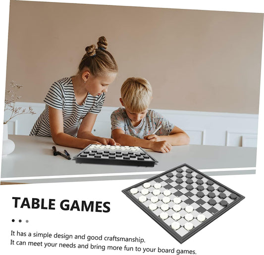 1 Set Checkers for Travel Kids Educational Classic Childrens Magnetic Draughts Chess Sets for Checkers Training Props Chess Set for Party Board Game Aldult