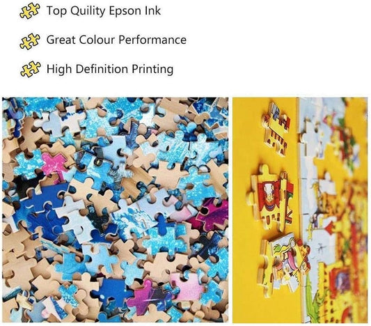 Wooden Jigsaw Puzzles, Cows Eating Grass Puzzle with Vibrant Artwork Perfect for Family Fun Puzzle Game 500/1000/1500/2000 Pieces 1017 (Color : No partition, Size : 1000 Pieces)