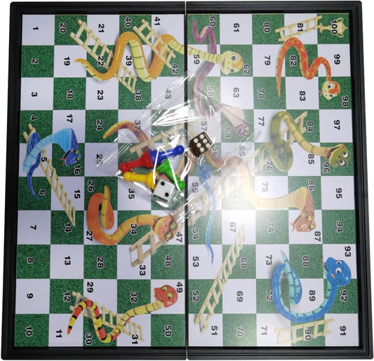 Portable Magnetic Ludo d Games Classic Snakes and Ladders Folg Chess Game Entertainment Educational Gift for Children Students Adults Family me Scol Travel