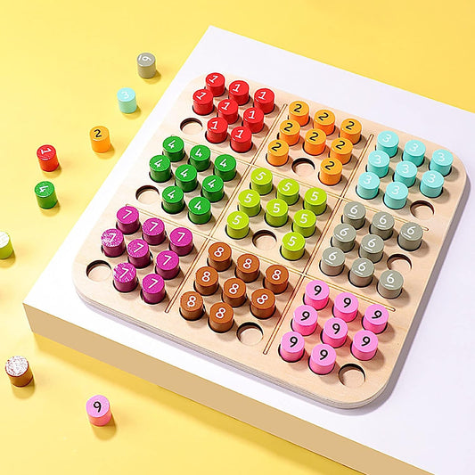 Kids Magnetic Board Magnets Sudoku Game Jiugong Grid Sudoku Chess Concentration Training Educational Toys Entry Memory Big Magnets for Kids (Green, One Size)