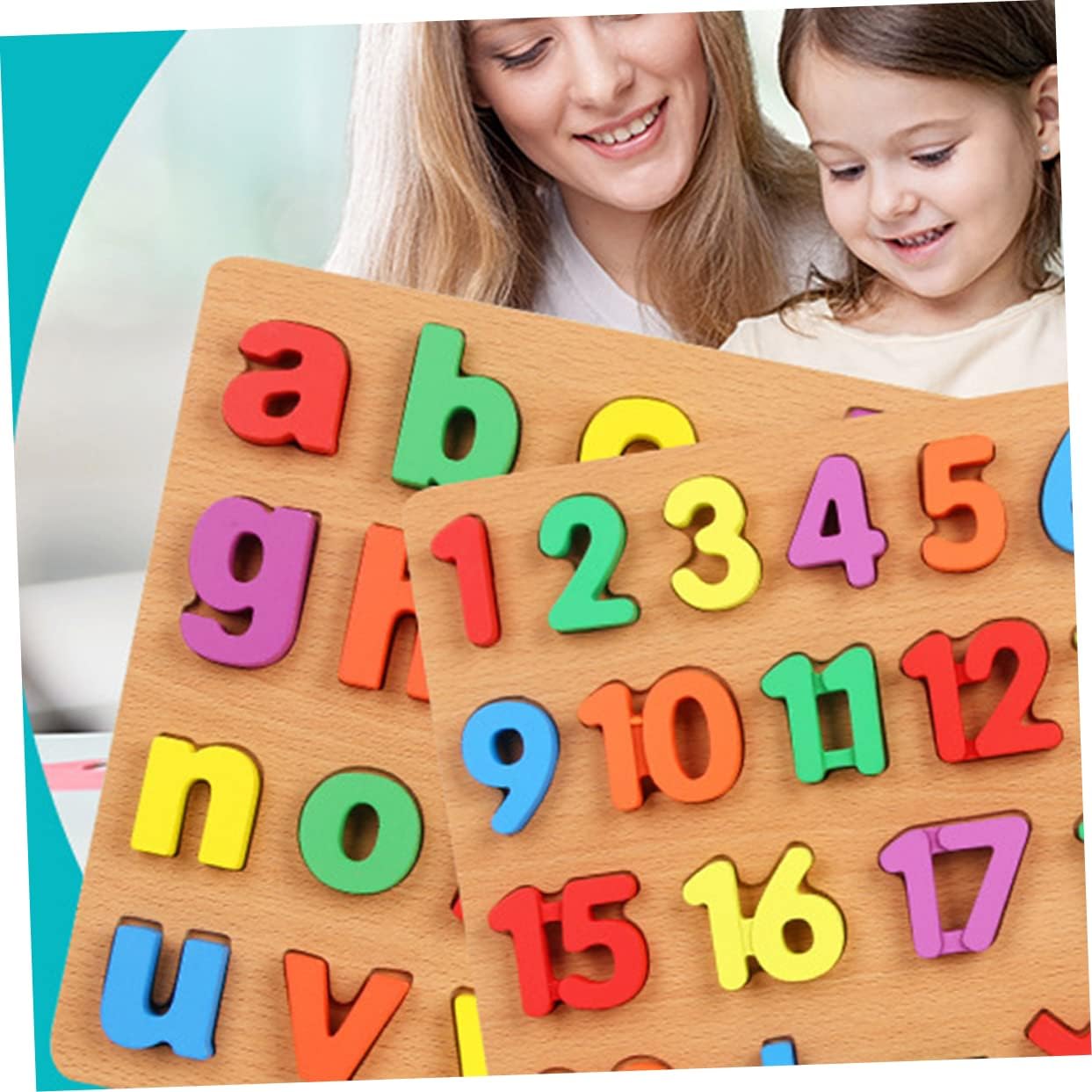 Wooden Toys Toys 2pcs Educational Letters Puzzle Hand Wood Digital Numbers Gripping Grasping Number Board Blocks Wooden Toy Mosaic Building Toys - Cognitive Children's Toys Wooden Puzzles