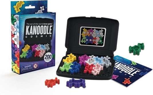Kanoodle Cosmic, Brain Teaser Puzzle Challenge Game for Kids, Teens & Adults, Ages 7+ and Kanoodle 3D Brain Teaser Puzzle Game, Featuring 200 Challenges, Ages 7+