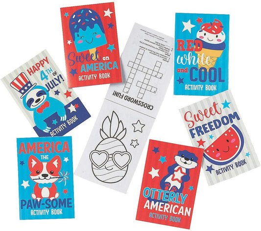 Patriotic Mini Activity Book Assor ent - Stationery - 72 Pieces