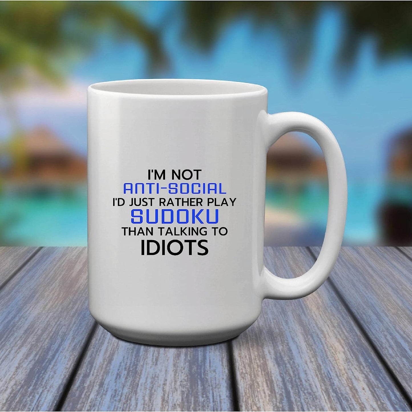 Funny Sudoku Gifts for Everyone Who Prefer Solving Puzzles over Unwanted Conversation 11oz 15oz White Coffee Mug