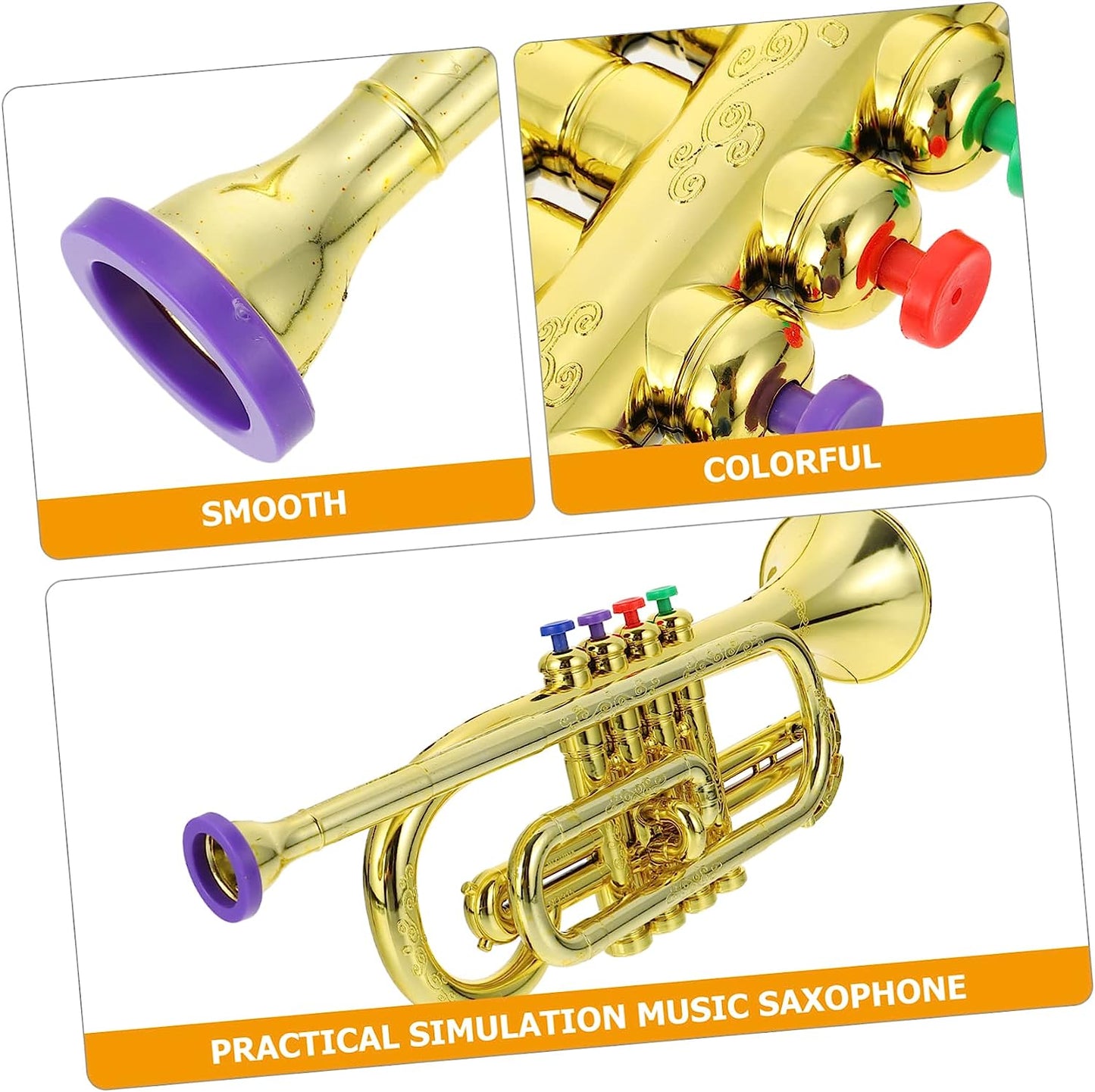 2 Pcs Saxophone Model Mini Toys for Kids Outdoor Toys for Babies Mini Saxophone Kids Pocket Saxophone Kid Birthday Party Favors Gift Trumpet Toy Simulation Musical Instrument Small