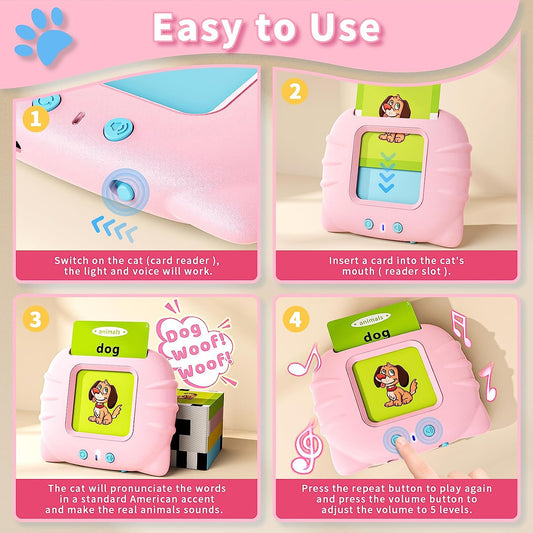 Toddler Toys Talking Flash Cards for 1 2 3 4 5 6 Year Old Boys and Girls, Autism Sensory Toys for Autistic Children, Learning Educational Speech Therapy 248 Sight Words Kids Gifts