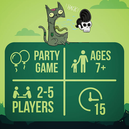 Zombie Kittens Card Game by Exploding Kittens - Fun Family Card Games for Adults Teens & Kids for Game Night Entertainment, 2-5 Players
