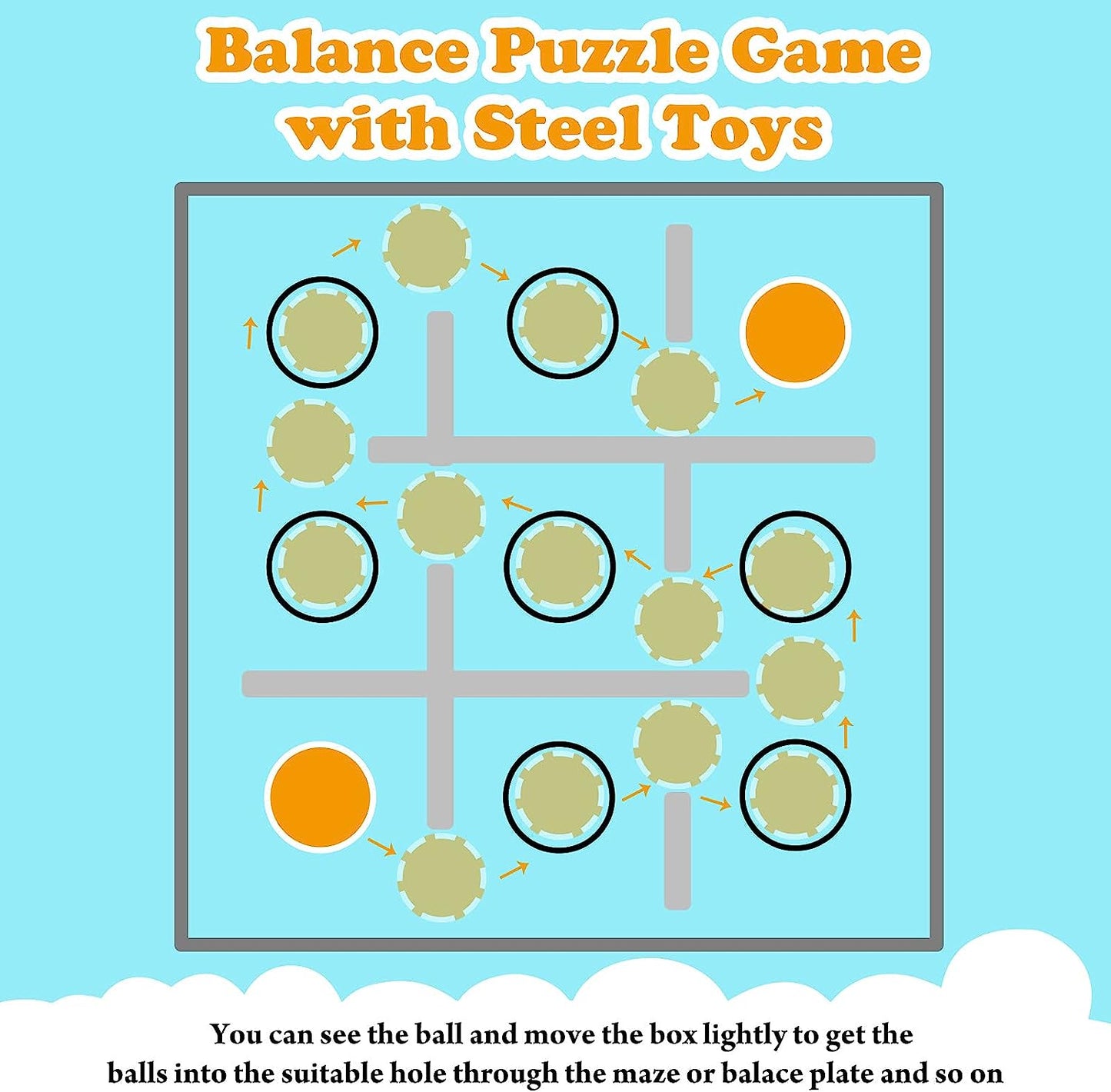 24 Piece Mini Puzzle Box Balance IQ Maze Game Puzzle Balance Game Box Casual Intelligence Ball Maze Game Challenge Cube Puzzle Brain Teaser Puzzle Cube for Teen and Adult