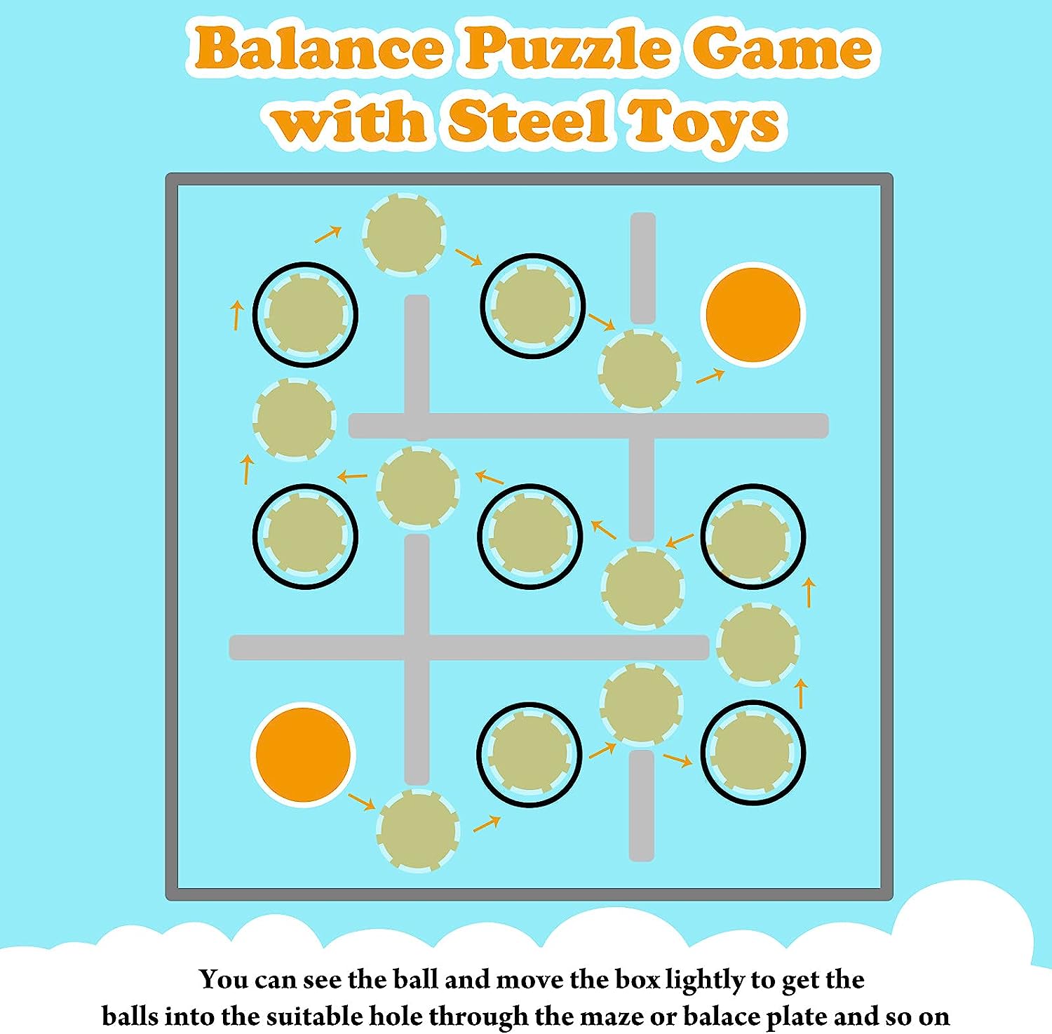 24 Piece Mini Puzzle Box Balance IQ Maze Game Puzzle Balance Game Box Casual Intelligence Ball Maze Game Challenge Cube Puzzle Brain Teaser Puzzle Cube for Teen and Adult