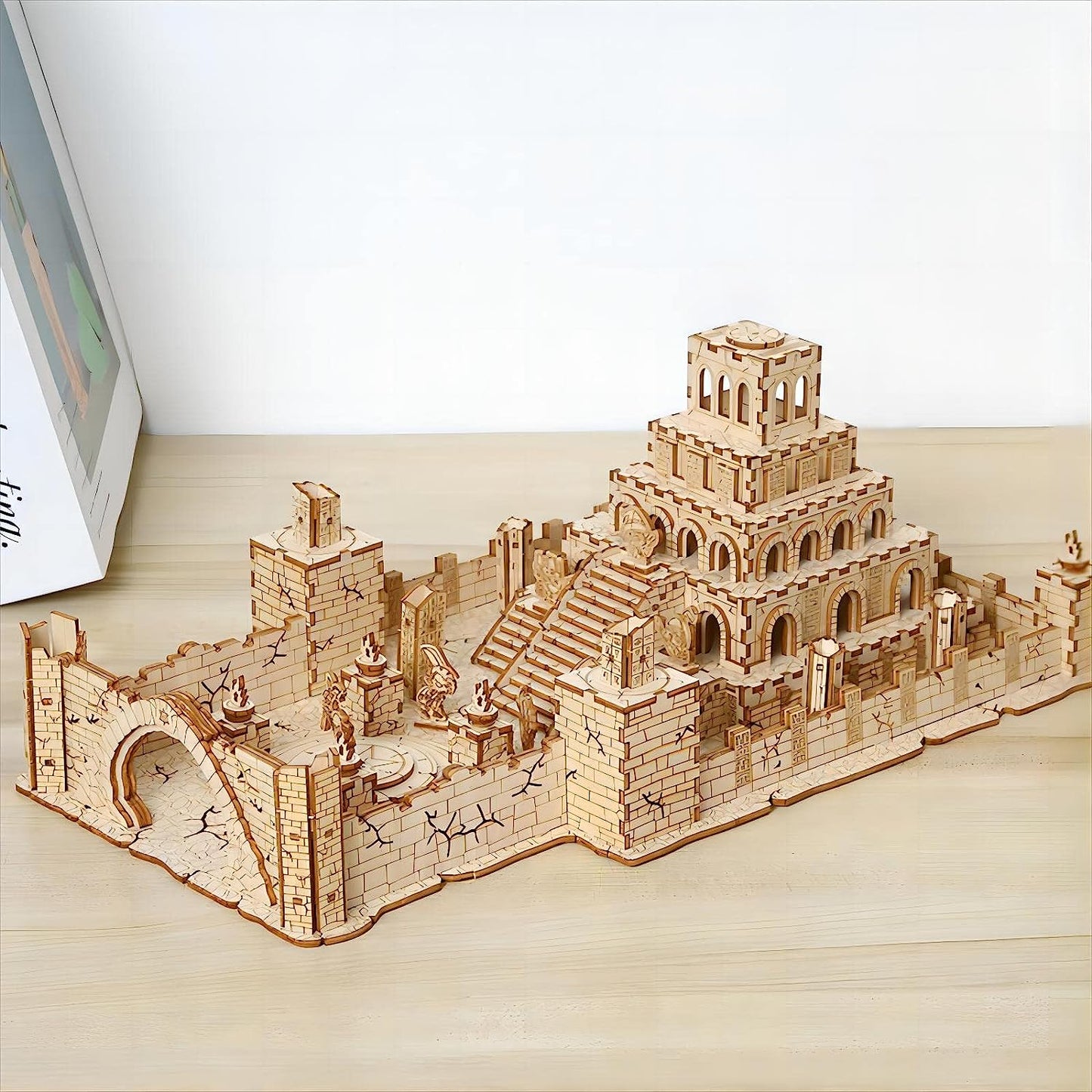 3D Wooden Puzzles The Ruins of The Ancient Temple Model Kits, Brainteaser and Puzzle for Chris as/Birthday,Gifts for Adults and Teens to Build Combination