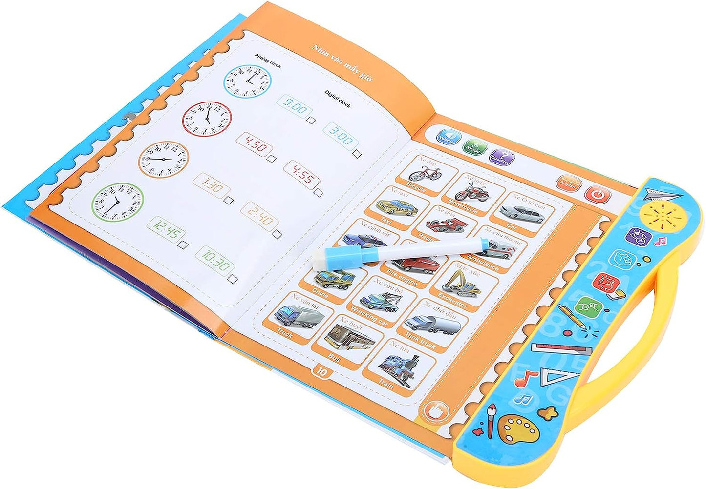 Reading Machine Toy, Vietnamese English EBook, Children Early Educational Learning Toy, for Kids Wonderful Gift Boys and Girls Language Learning