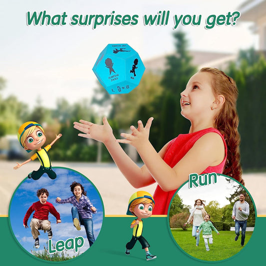 Exercise Dice for Kids,12-Sided Giant Foam Dice for Indoor and Outdoor Use, Kids Exercise Equipment for Classroom and Physical Education Learning, Dice Games, Yoga Dice for Preschool Games