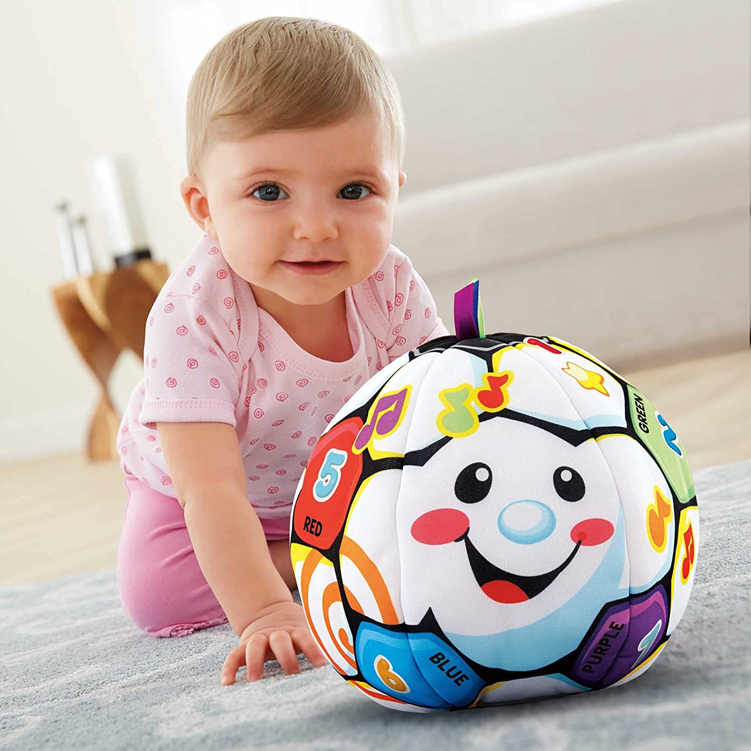 Laugh & Learn Baby To Toddler Toy Singin’ Soccer Ball Plush With Music & Educational Phrases For Ages 6+ Months