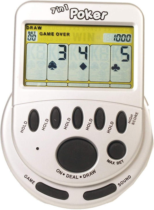 Classic Mega Screen 7 in 1 Poker Handheld Game Boys Girls