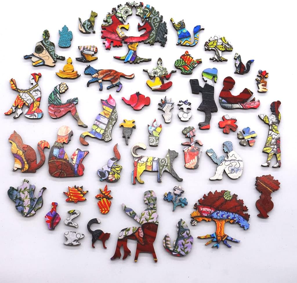 Wooden Jigsaw Puzzle for Adults - The Big Red Easy Chair - 520 Pieces. Made in USA by