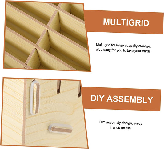 Box Card Storage Box Playing Card Holder Box Deck Box Organizer Card Sorting Tray Wooden Organizer Box Underwear Storage Box Games Cards Organizer Wooden Case Card Sorter Card Box