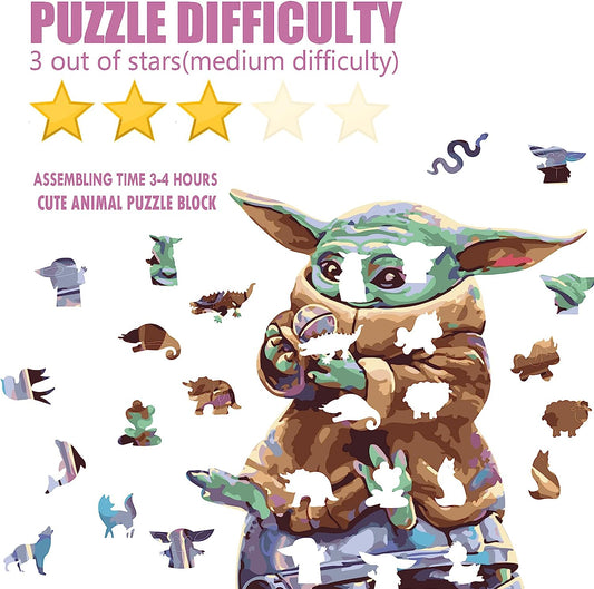 Wooden Puzzle for Adults, Wooden Jigsaw Puzzles for Adults, Wood Cut Animal Shaped Puzzles Adult, Gift for Adults and Kids (8.7x12.5 Inches, 200 Pieces)