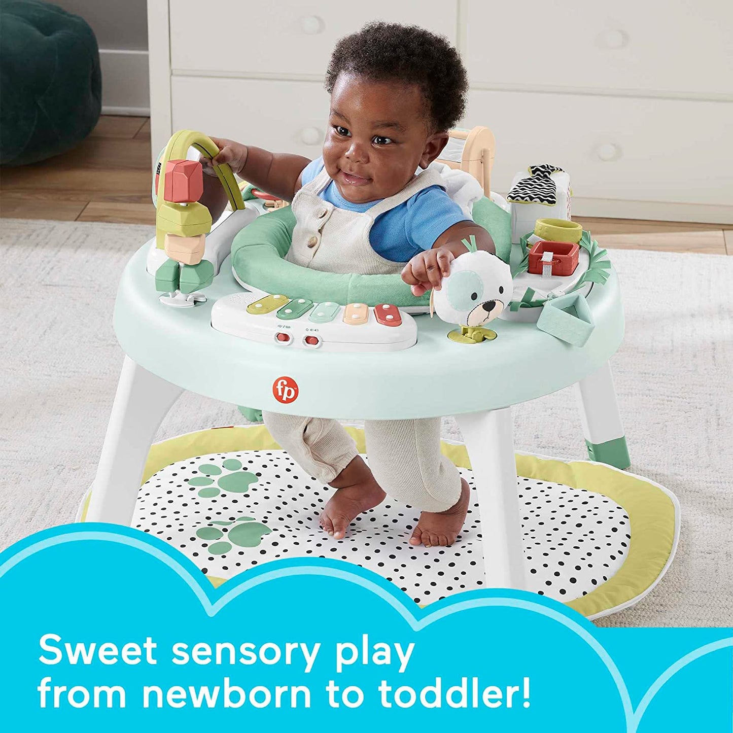 Baby To Toddler Toy 3-In-1 Snugapuppy Activity Center and Play Table with Lights Sounds and Developmental Activities