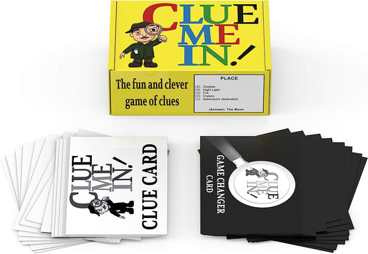 Clue Me in! The Best Game to add to Your Family Game Night! Use The Clues to Solve The Cards and Play The Best Party Game! 13+