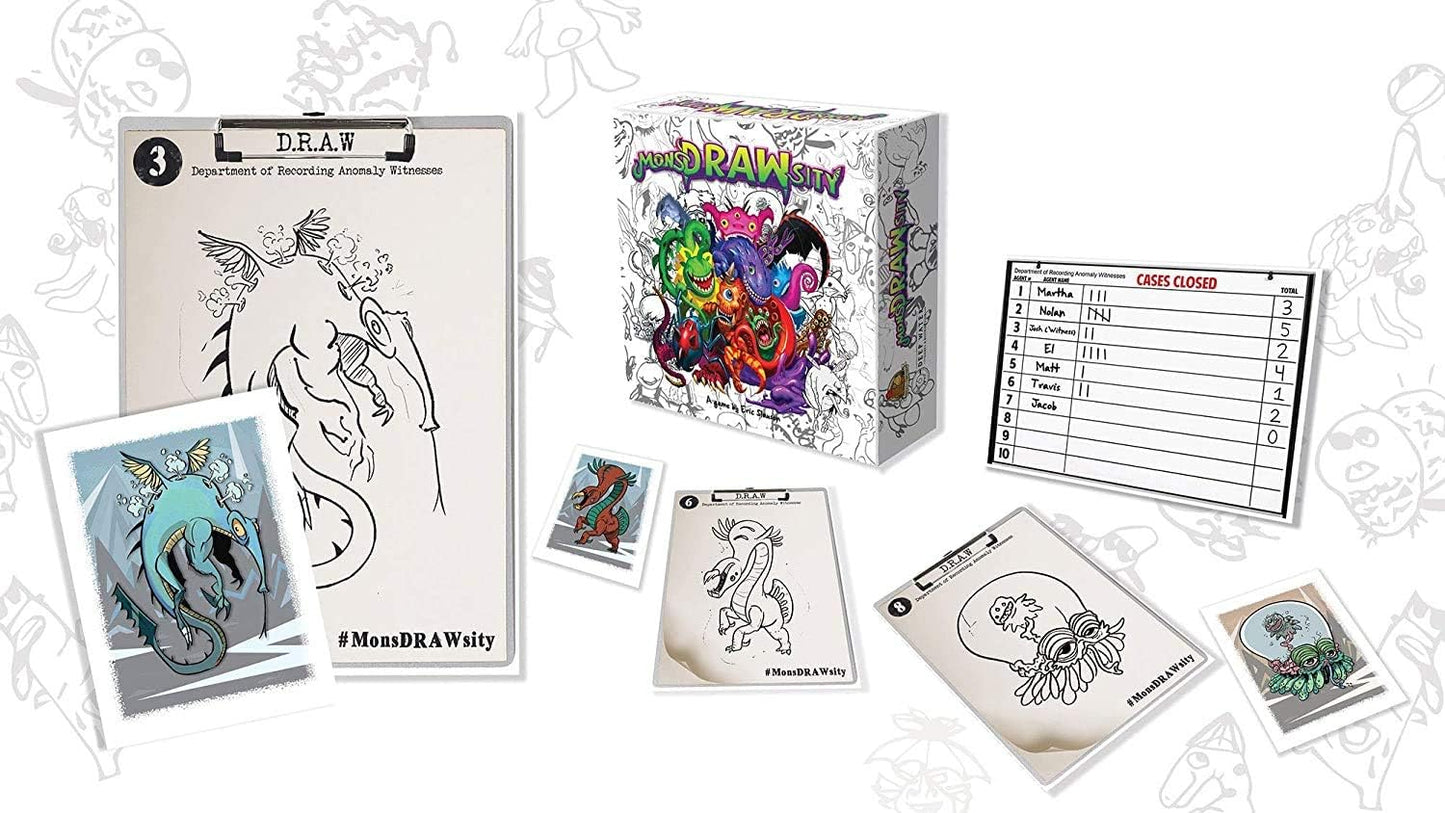 MonsDRAWsity, Drawing Party Game Based on Verbal Description, Take Turns Describing & Drawing a Bizarre Monster - Be The Player Whose Drawing Most Closely Matches, 8+, 3-8 Players