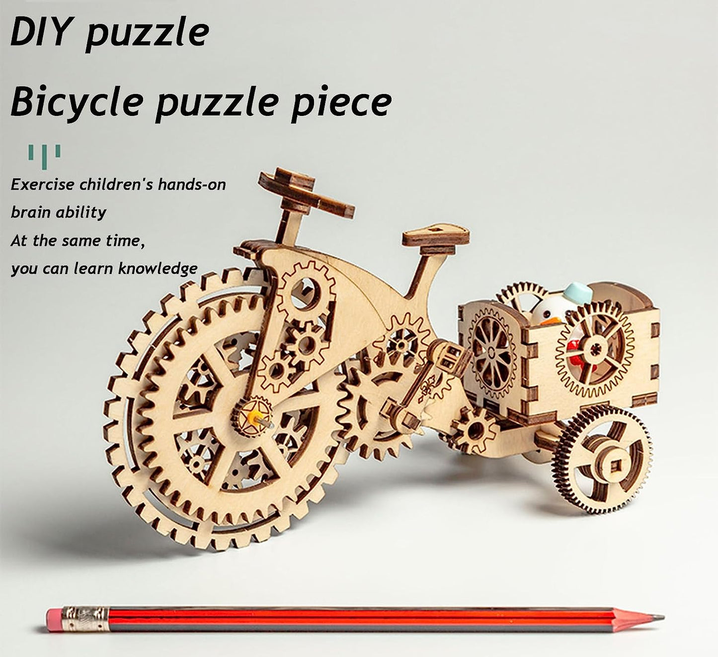 Creative Bike Puzzle Pieces - 3D Puzzle - Educational Brain Teaser Assembly Model - Gift for Boys Girls Adults When Mother's Day/Birthday/Valentine's Day