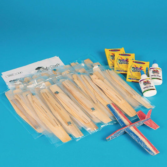Cloud Climbers Wooden Toy Airplane Craft Kit, Pack of 36