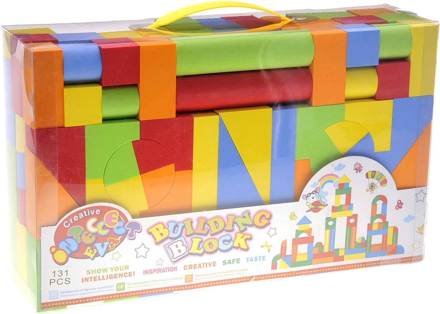 Creative Educational EVA Foam Building Blocks - 131 Pcs (1 Set)