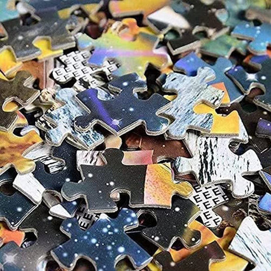 Adults Kids 500 Pieces Wooden Jigsaw Puzzle Autumn Fall Seasons Flowers Roads Puzzle Challenging Educational Fun Family Games Toys Gifts for Home Kitchen Decor Family Activities