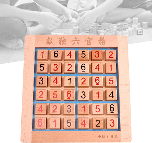 Six Grid Sudoku Board Game Mathematics Math Toy Desktop Toy for Children