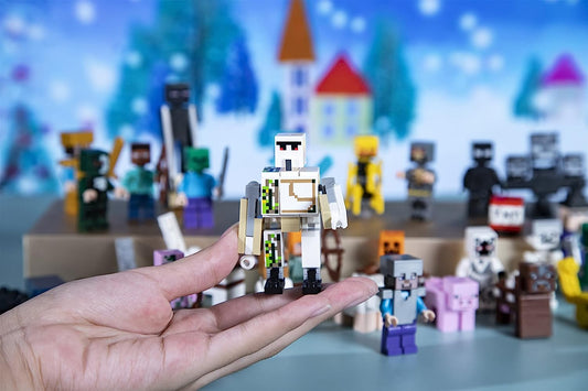 30Pcs Pixel Themed Figures Toys Set, Educational Toy Set for Children Boys and Girls, Collection and Display Figures Kits Gifts