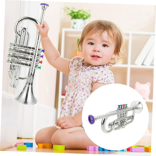 1pc Saxophone Model Music Gifts Toddler Musical Instruments Baby Tools Music Wind Instruments Kid Birthday Party Favors Gift Fake Saxophone Model Portable Toys Trumpet Model Child