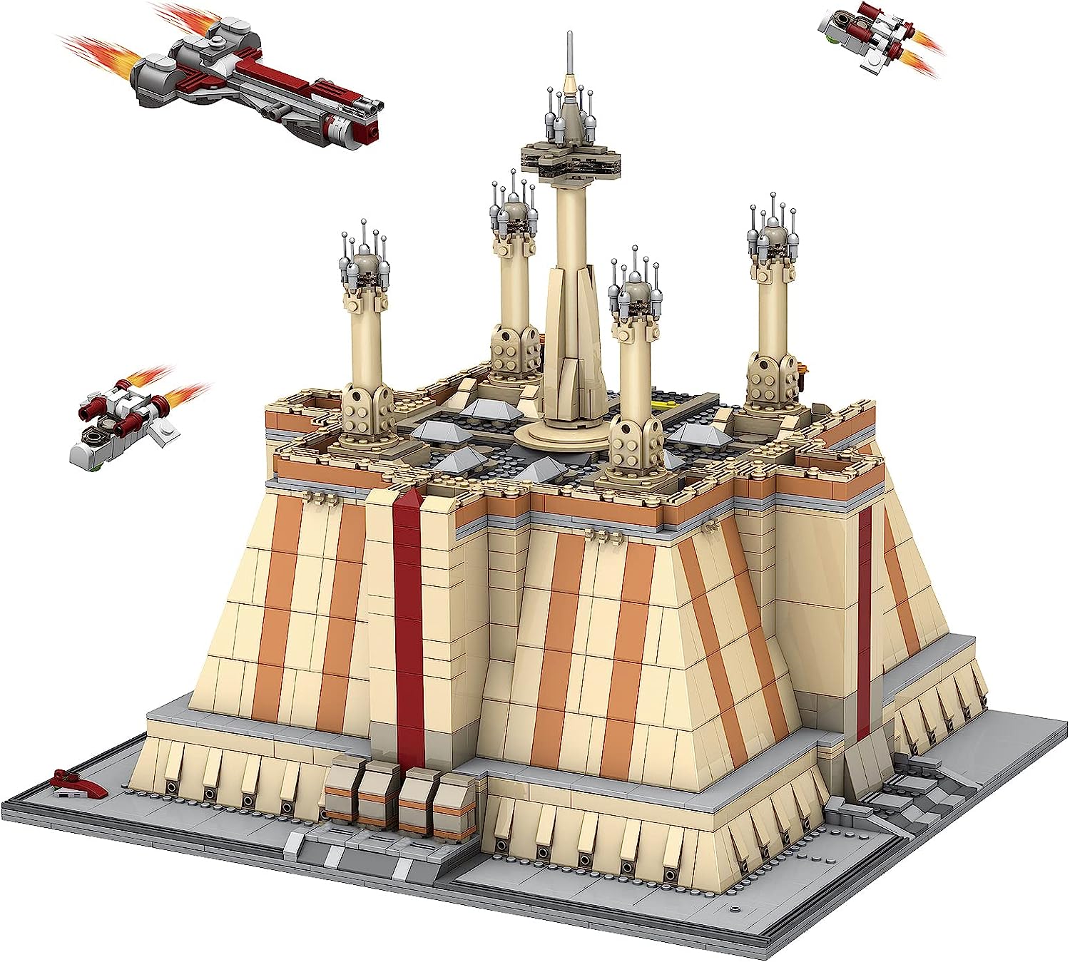 21036 Creative Streetview :The Jedi Temple Galaxy MOC Model Sets Building Blocks Bricks Adults Kids Educational Display Force Attack Republic Toy DIY Gift（3745+PCS）