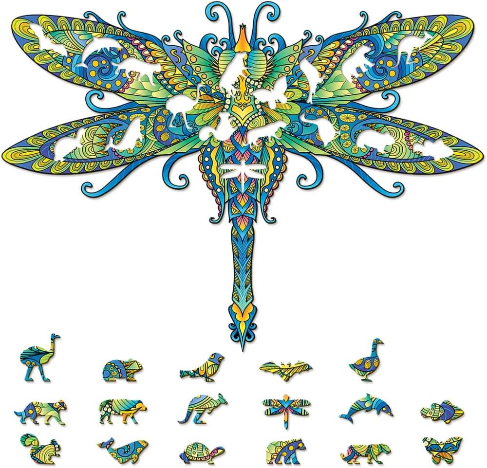 Dragonfly Wooden Jigsaw Puzzle for Adults by