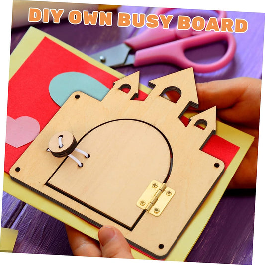 4 Sets Busy Board Accessories Childrens Toys Wooden Baby Toys Baby Accessories Funny DIY Manual Toy Baby Sensory Activity Boards Children Educational Toy Puzzle Blackboard Toddler