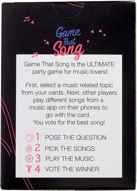 Music Card Game for Family, Adults, and Teens. Hilarious, Addictive, and Competitive Fun for Game Nights! Great for Groups!