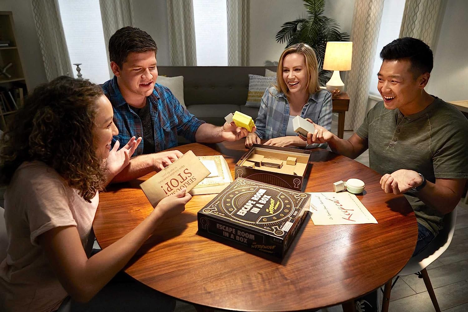 Escape Room In a Box Game the Werewolf Experiment, Mystery with Physical Puzzles, Paper Puzzles & Real Locks [Amazon Exclusive]