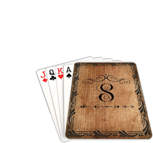 Wood Grain Playing Cards Funny Poker Cards Custom Personalized Playing Cards with Name Customized Deck of Playing Cards Themed Party Favors Gifts for Friends Family